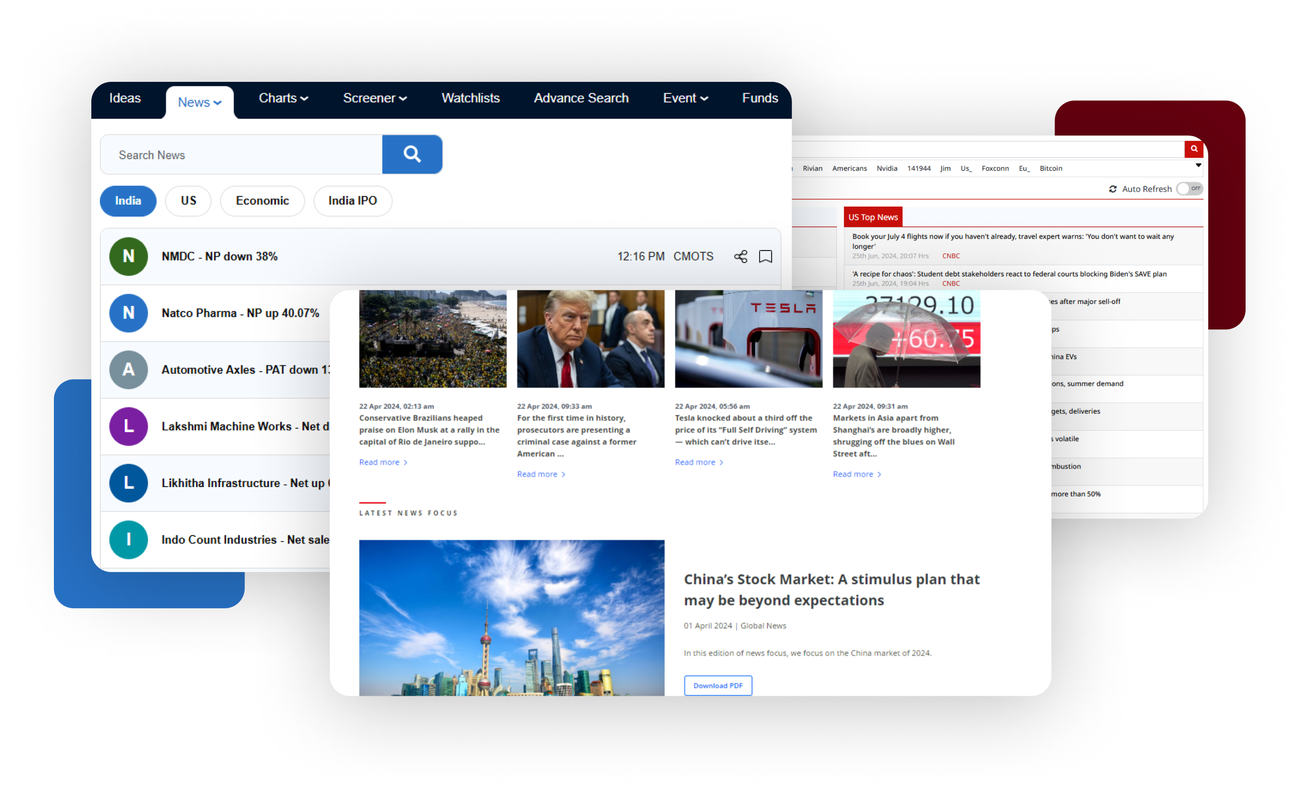 Top news websites for business with comprehensive global coverage from Web Refinitiv Newswires, MT News, and AP News.